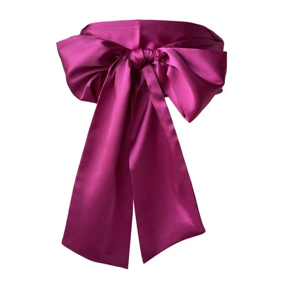 Satin-Schleife Taillengürtel – Breiter Bandgürtel für Kleider, 20 Farben