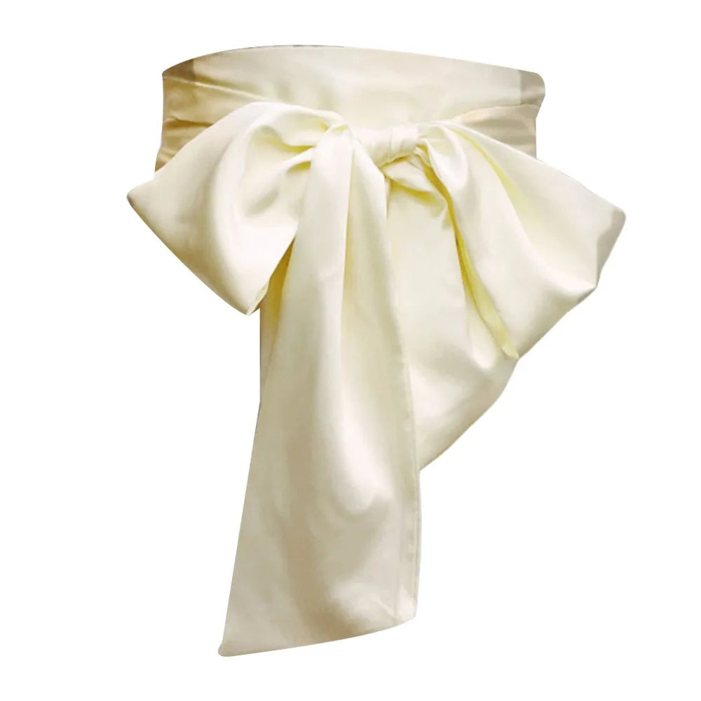 Satin Bow Waist Sash – Wide Ribbon Belt for Dresses, 20 Colours