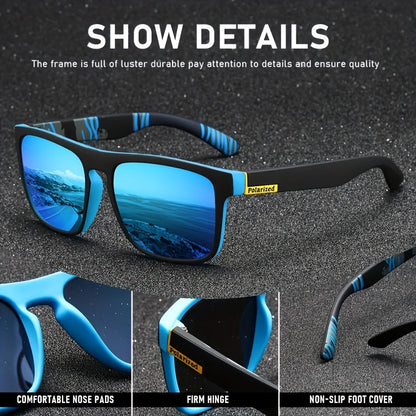 Vintage Polarized Square Sunglasses | UV400 Driving & Fishing Shades