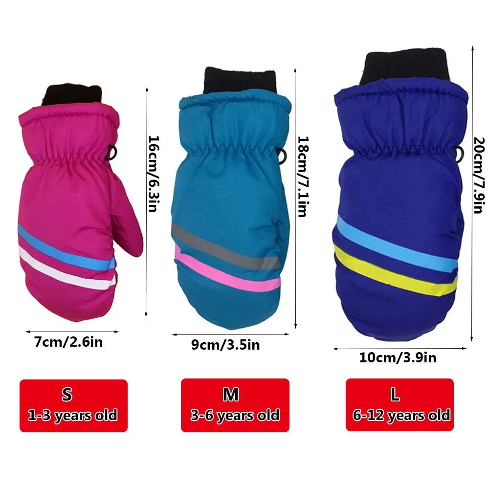 Kids' Ski Mittens – Water-Resistant Snow Mittens, Toddler to Age 13