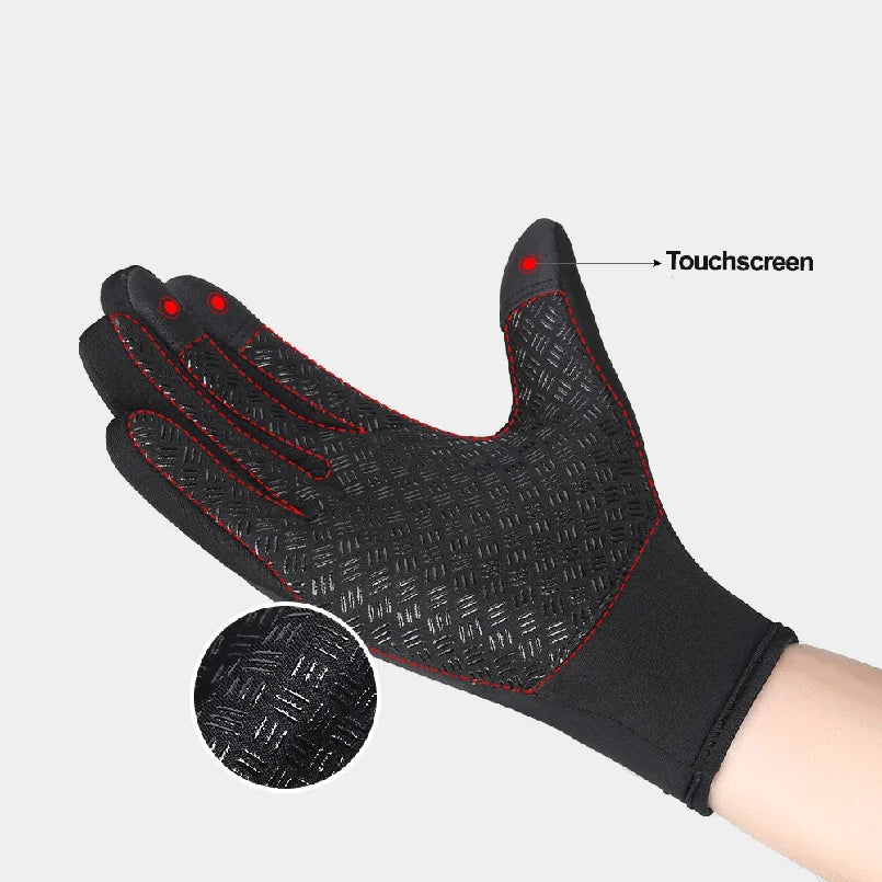 Unisex Water-Repellent Touchscreen Winter Gloves (2 Pairs)