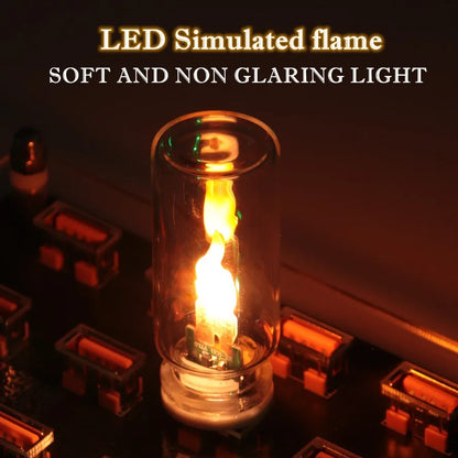 Luce Notturna a LED con Fiamma Tremolante USB in Vetro a Forma di Candela | 5 Stili | Decorazione per Auto, Casa e Laptop