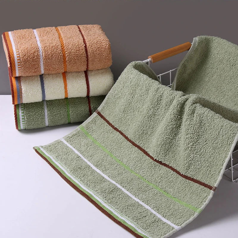 Striped Cotton Hand Towel – Thick 35 × 75 cm Bathroom Towel