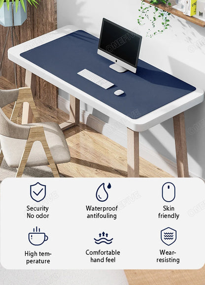 Grand tapis de bureau – Sous-main en cuir PU imperméable pour clavier et souris, idéal pour le gaming sur PC