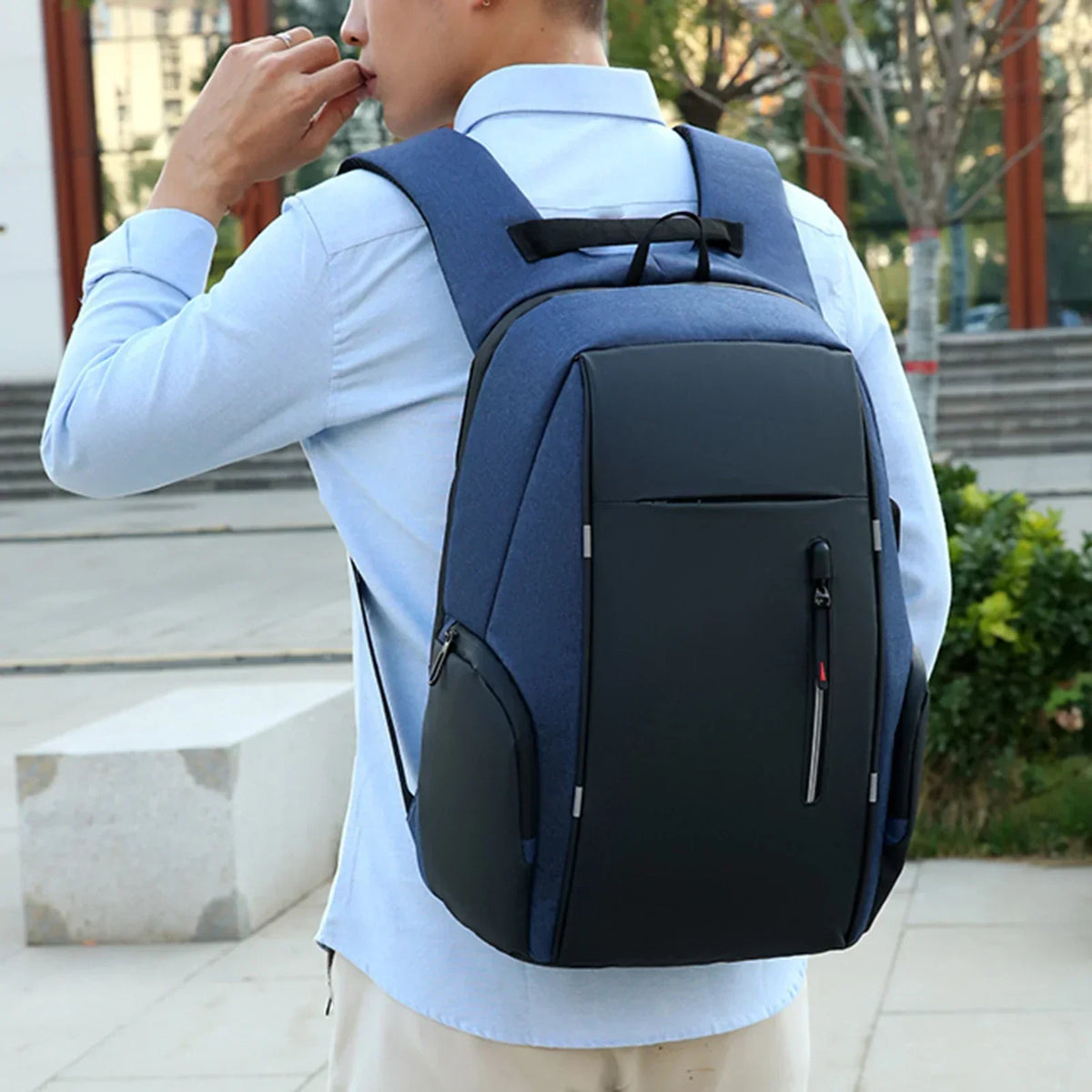 17" Laptop Backpack with USB Charging Port - Waterproof Travel Bag for Men & Women
