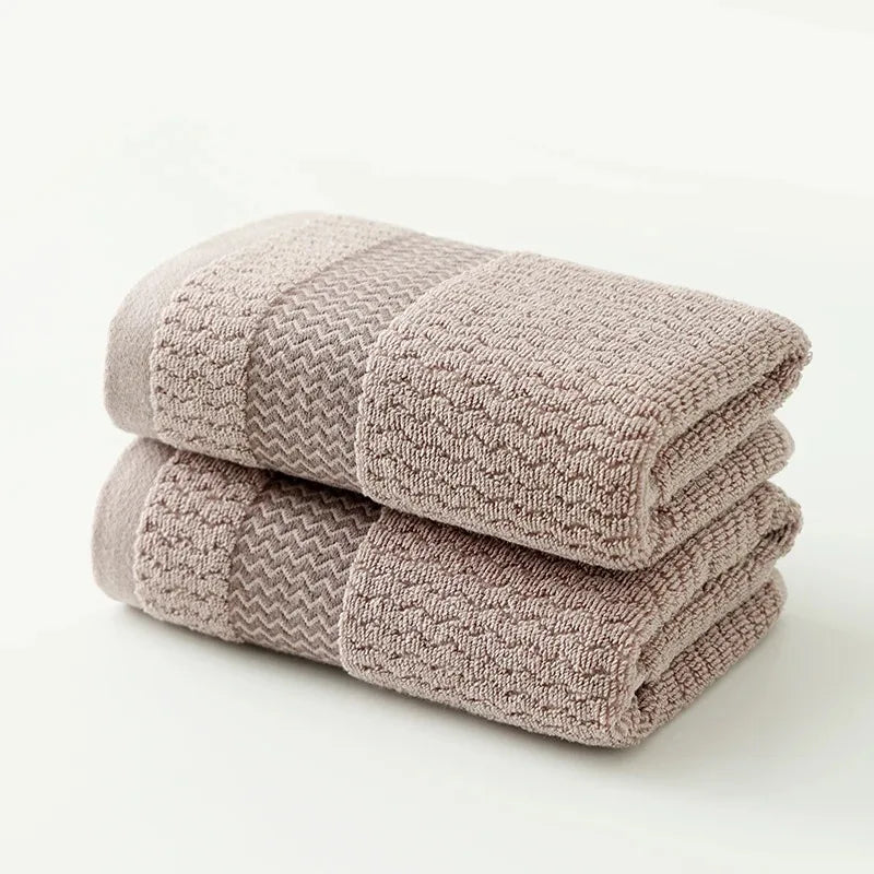 Thick Cotton Hand Towels – Pack of 2, 35 × 75 cm