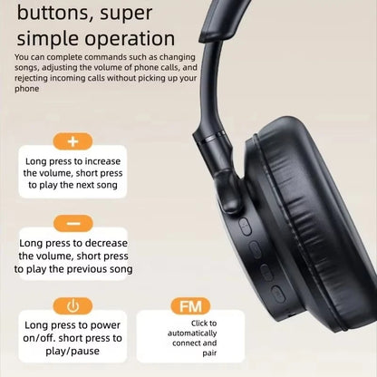 Auriculares Bluetooth circumauriculares con ANC – Cancelación activa de ruido, con cable y inalámbricos