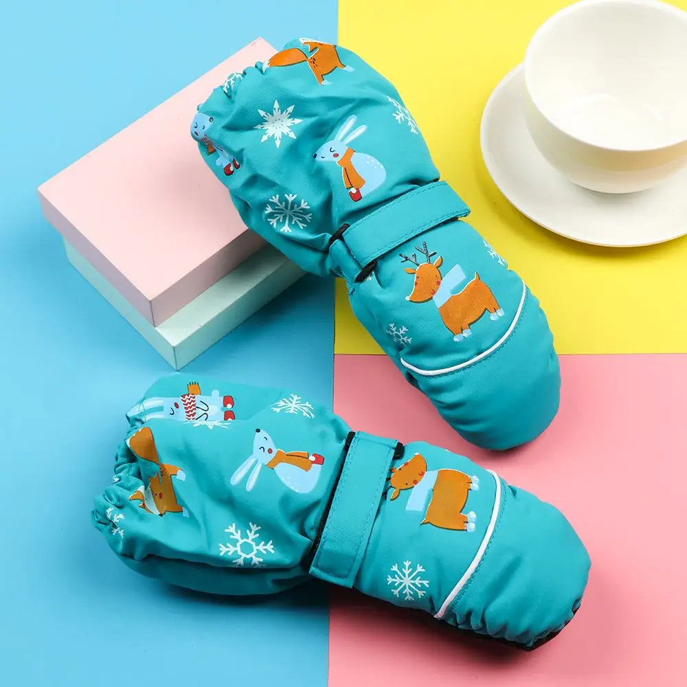 Kids' Rabbit Ski Mittens – Thick Warm Snow Mittens (Ages 2–6)