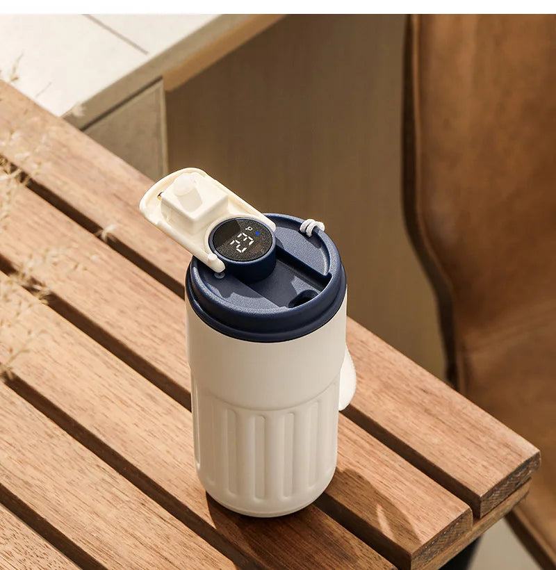 Smart Thermos Mug with Temperature Display – Stainless Steel