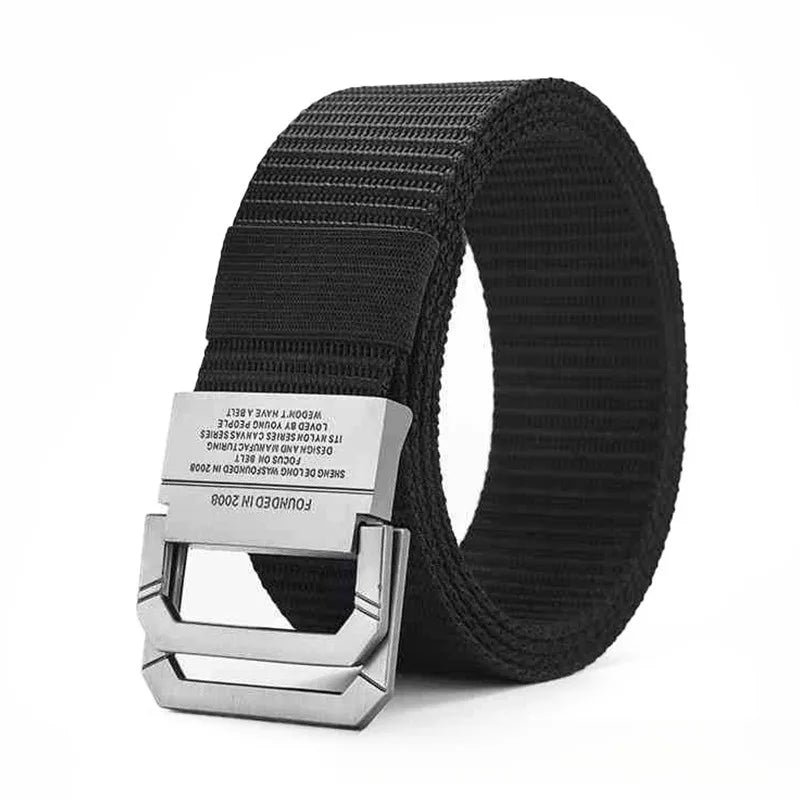 Canvas Webbing Belt with Alloy Buckle – Casual Outdoor Belt for Men & Women