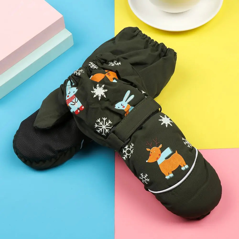 Kids' Rabbit Ski Mittens – Thick Warm Snow Mittens (Ages 2–6)