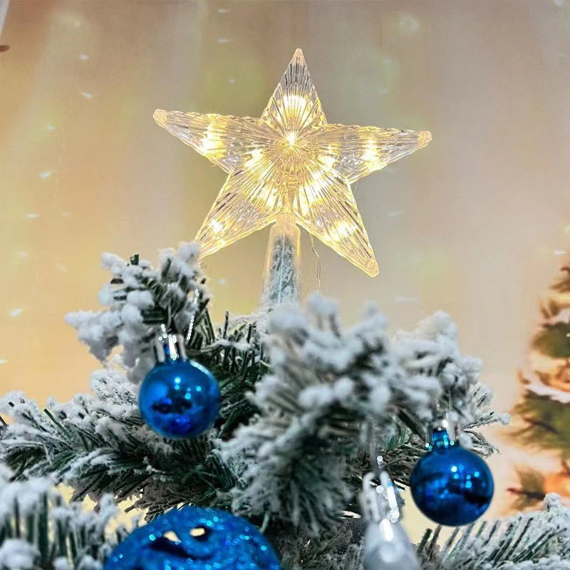 Glitter Star Christmas Tree Topper – 15 cm Sparkling Star Ornament