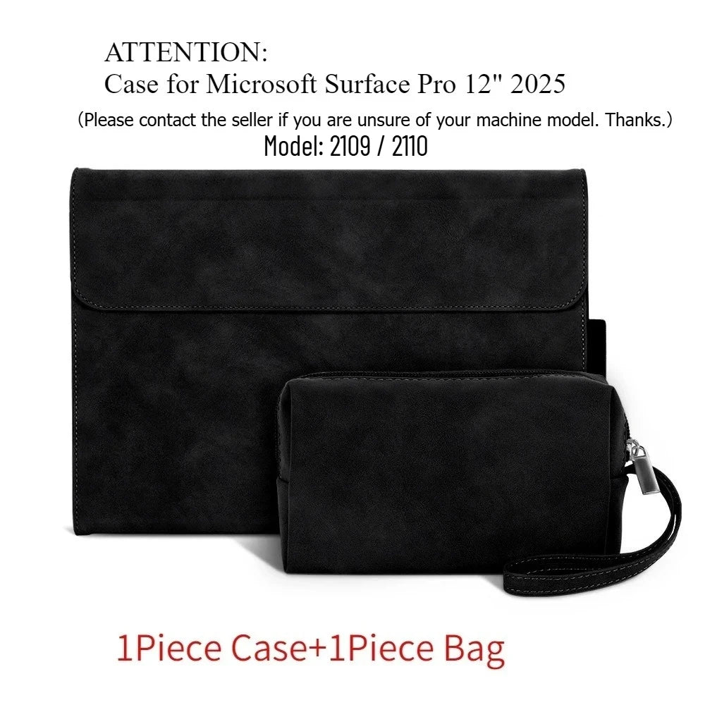 Case for Microsoft Surface Pro 12 Inch 2025 Portfolio Case Multiple Angle Stand Tpu Shell for Surface Pro 12" Model 2109/2110