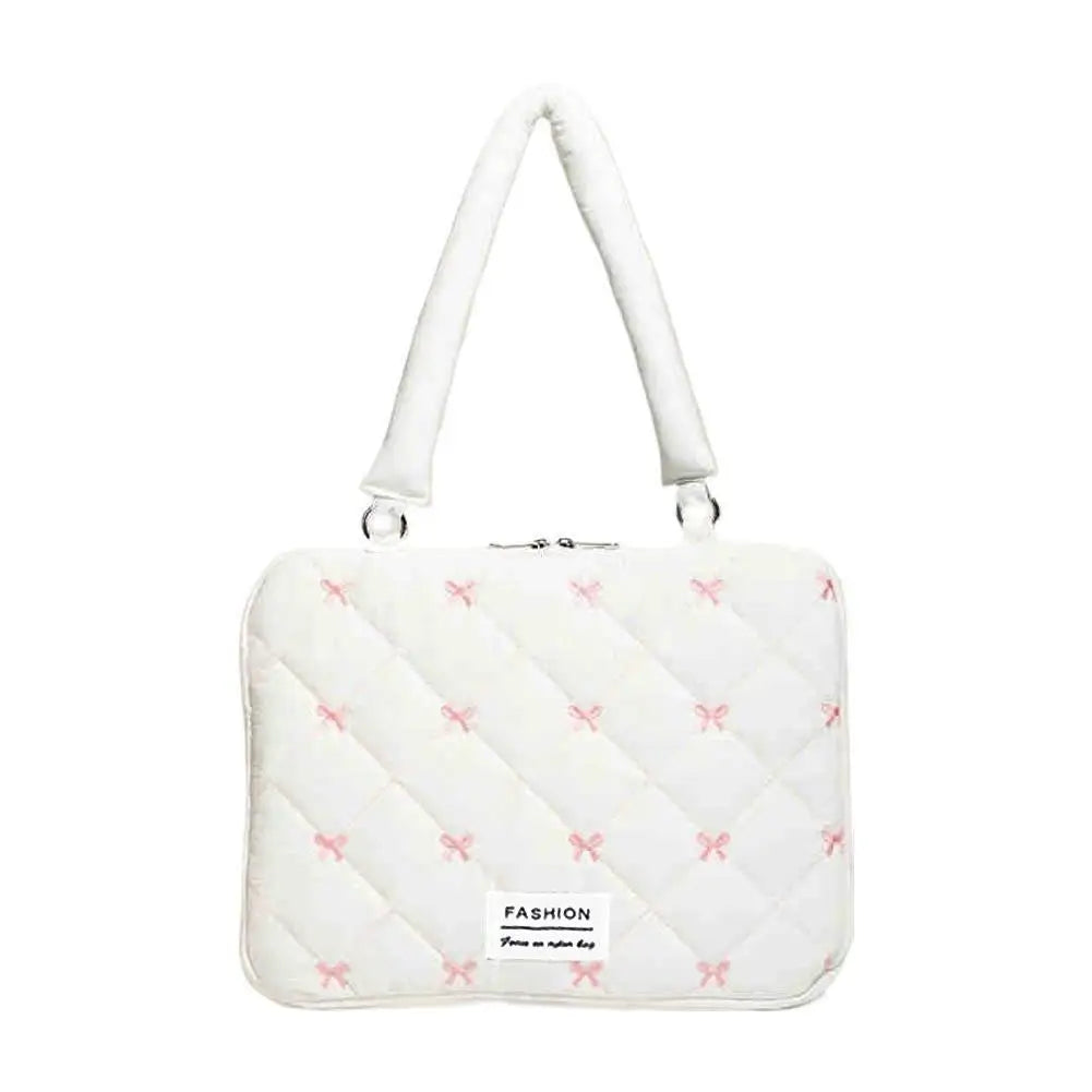 Cute Bow Laptop Sleeve 15" - Soft Padded Notebook Case with Handle