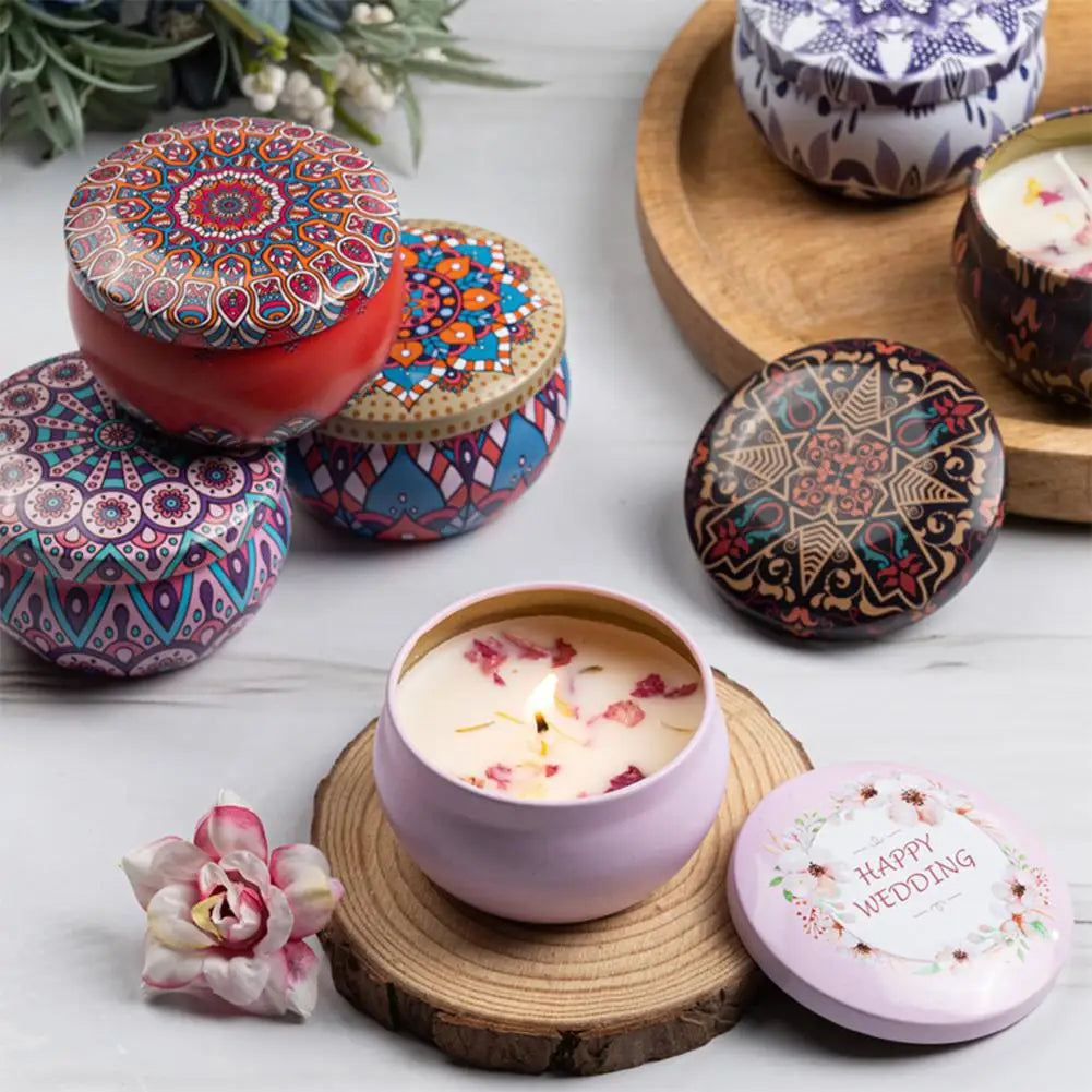 Scented Candles for Home Soy Wax Aromatherapy with Lavender Rose Jasmine etc. Plant Essential Oils & Dried Flowers Gifts