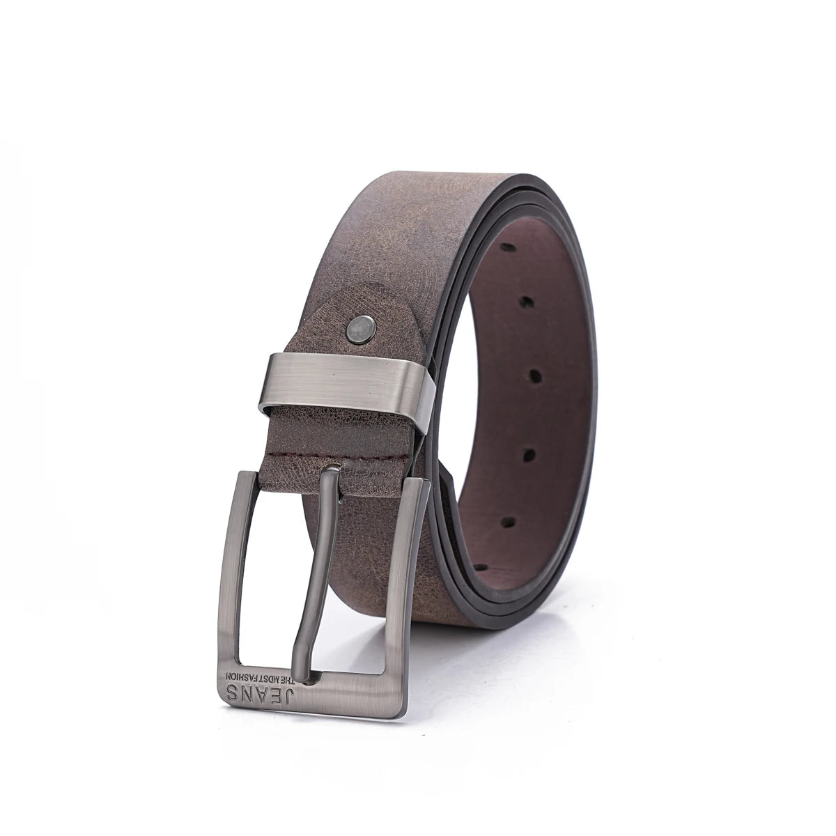 Western Retro Belt – Faux Leather with Metal Buckle, Unisex