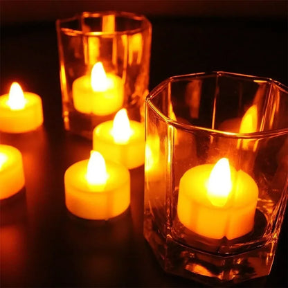 Flammenlose LED-Teelichter | Batterien inklusive | Warmes oder weißes Licht | 1er-, 6er- oder 12er-Pack | Deko für Hochzeit & Party