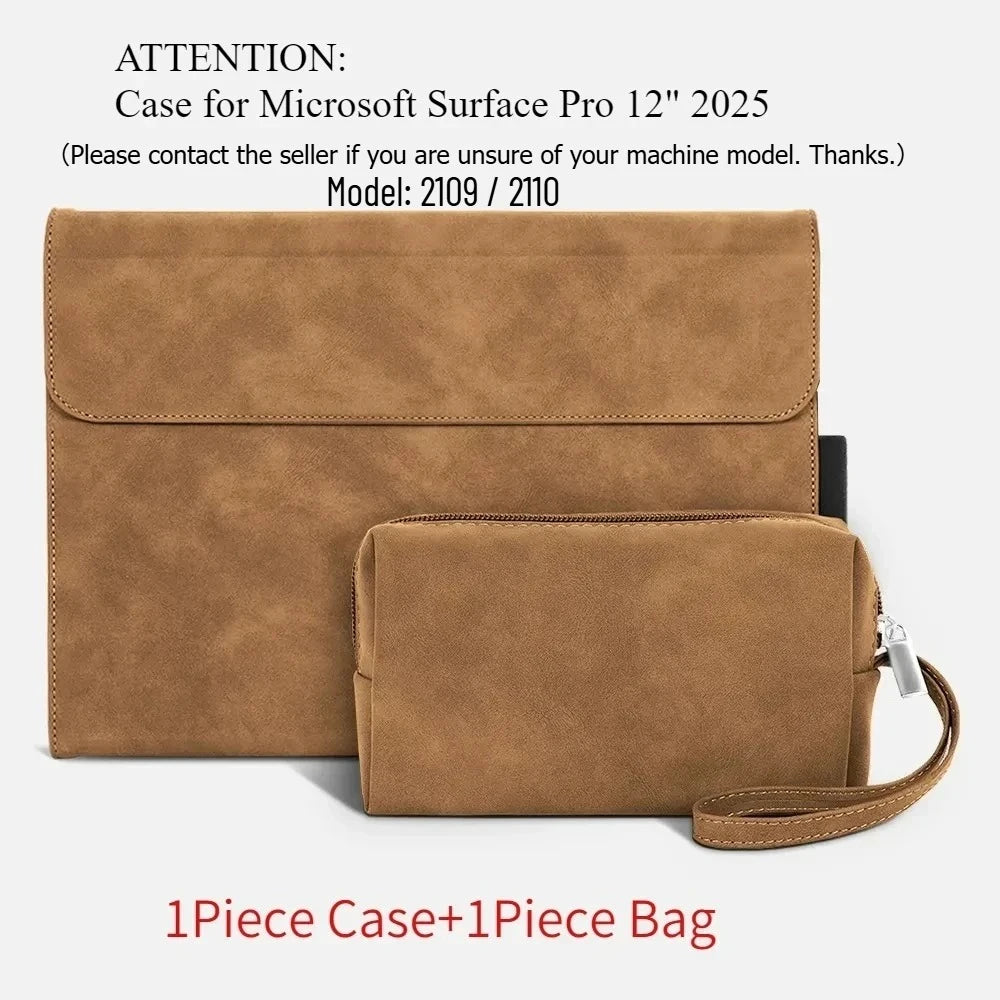 Case for Microsoft Surface Pro 12 Inch 2025 Portfolio Case Multiple Angle Stand Tpu Shell for Surface Pro 12" Model 2109/2110