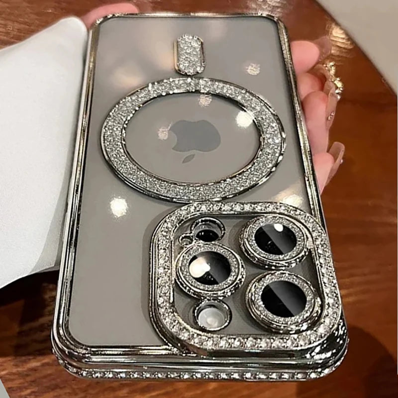 Glitter Clear Magnetic iPhone Case