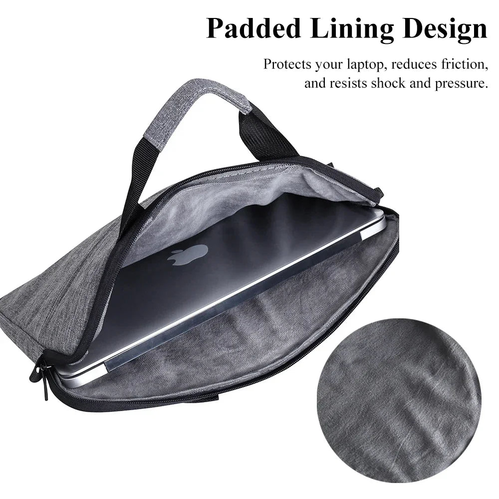 Water-Repellent Laptop Carry Case 13"-15" - Tablet Bag with Shoulder Strap