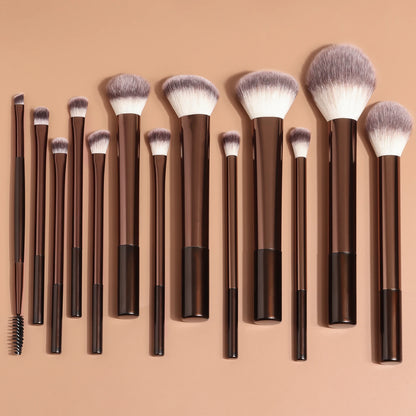 Set di 13 pennelli per trucco per fondotinta, correttore, cipria, ombretto, blush, pennello Kabuki, strumento cosmetico di bellezza per il viso