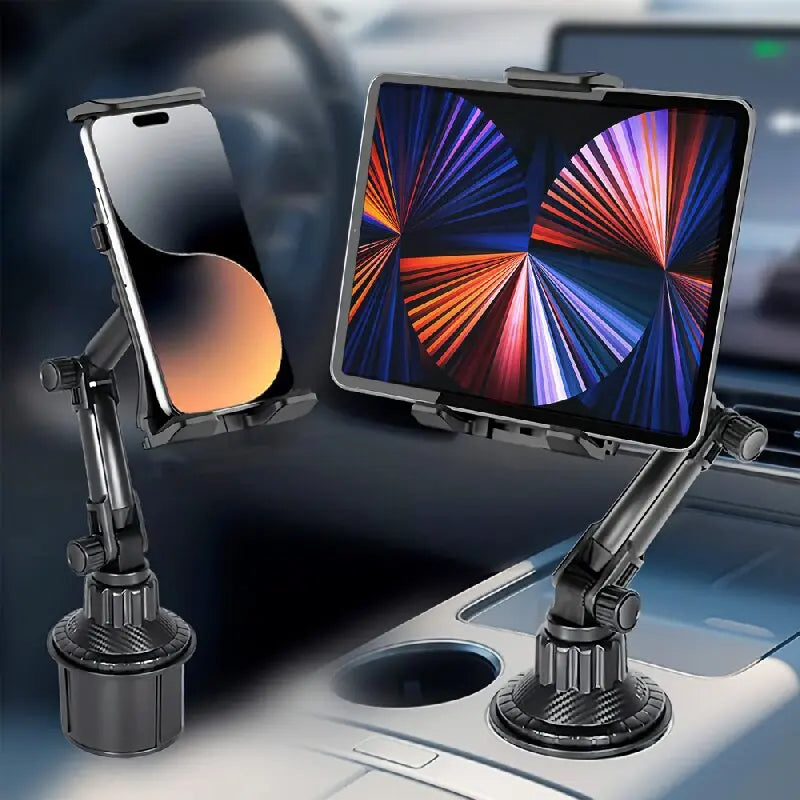 Car Cup-Holder Phone & Tablet Mount, 4–11 Inch