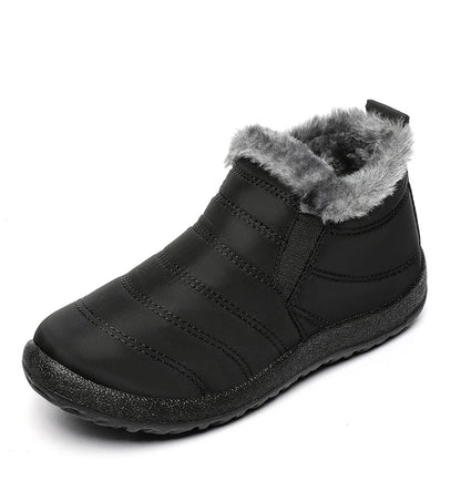 Botas de invierno sin cordones para hombre con forro de felpa HAJINK
