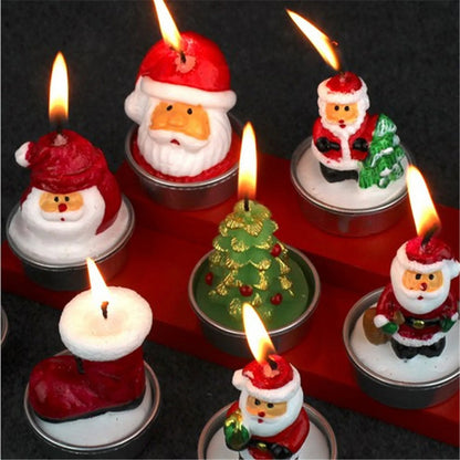 Weihnachtsfiguren-Kerzen 3er-Pack | Weihnachtsmann, Schneemann & festliche Motive | 6 Farben | Weihnachts- & Hochzeitsdekoration