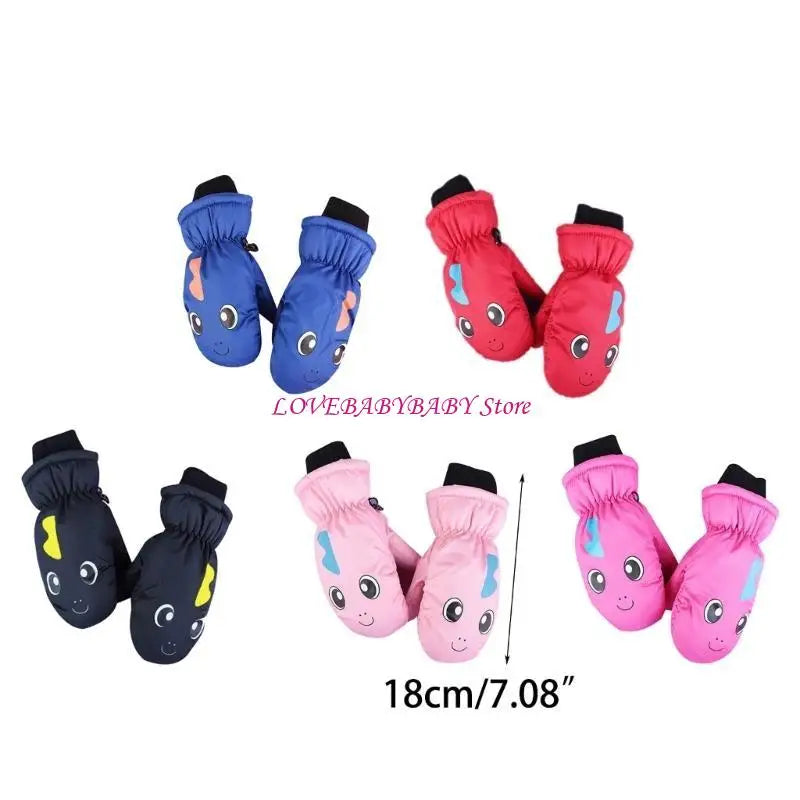 Kids' Printed Ski Mittens – Warm Snow Mittens for Ages 3–6
