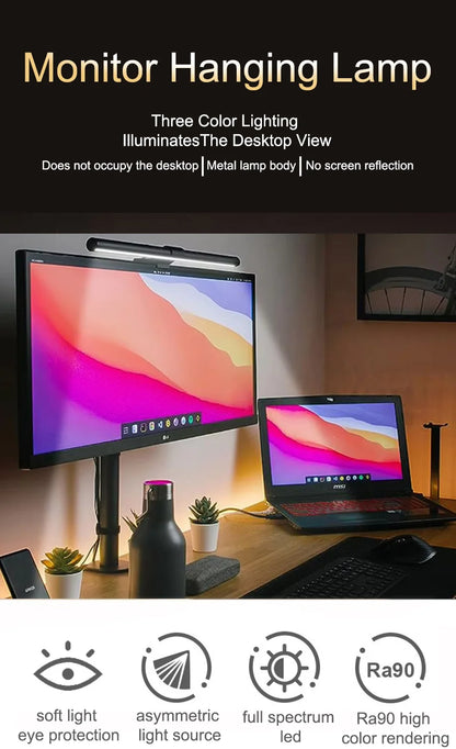 Monitor-Lightbar – USB-LED-Bildschirmleuchte mit stufenloser Dimmung