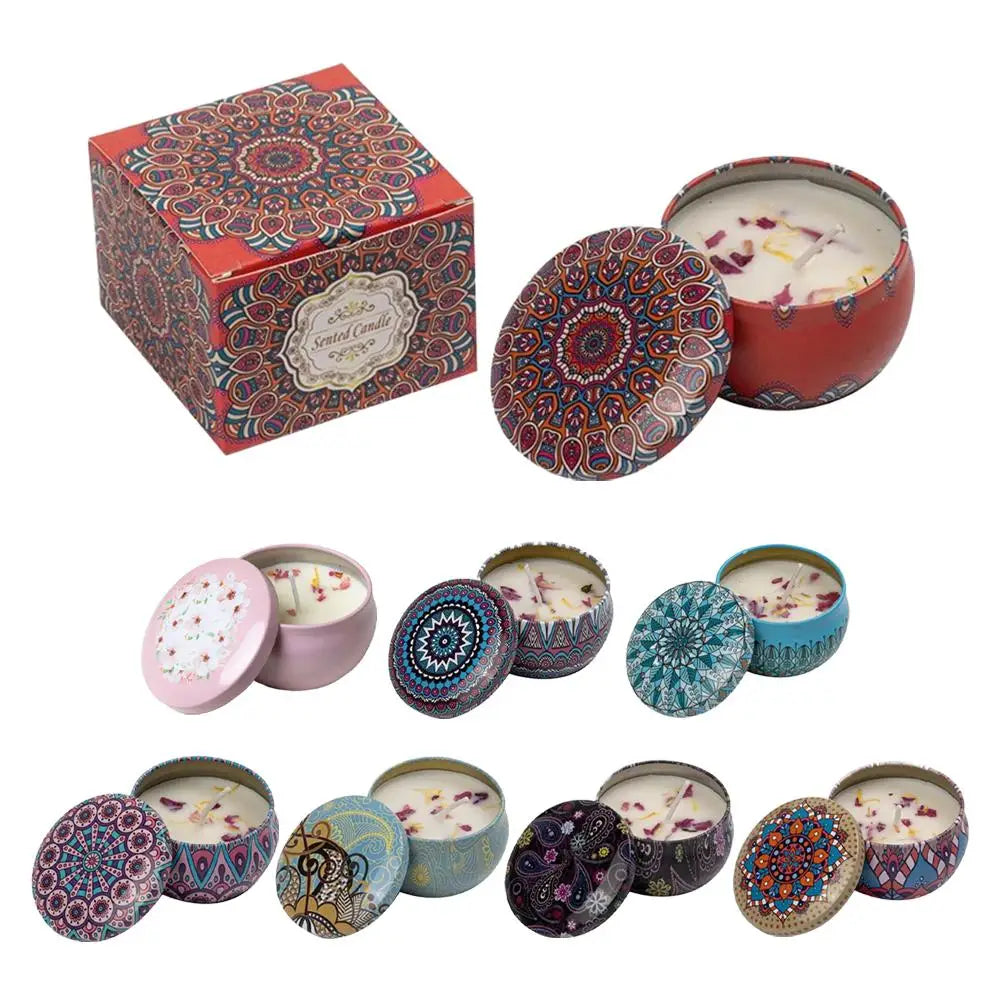 Scented Candles for Home Soy Wax Aromatherapy with Lavender Rose Jasmine etc. Plant Essential Oils & Dried Flowers Gifts
