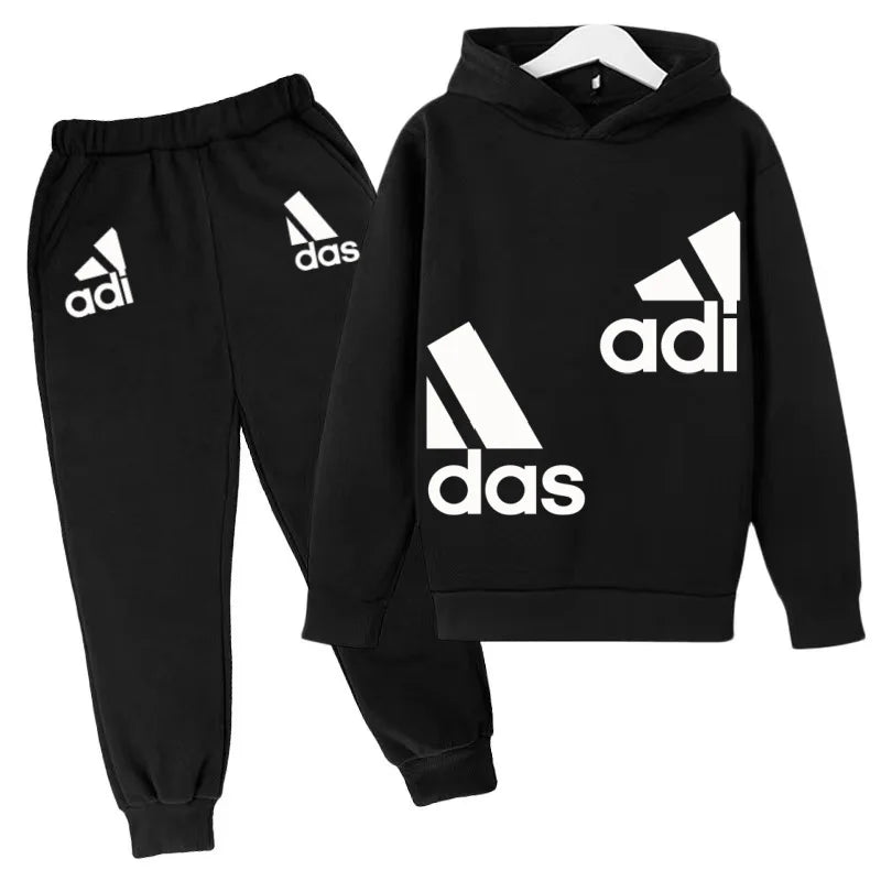 Kids' Printed Sweatshirt & Pants Set - 2-Piece Casual Sports Outfit, Ages 3-12