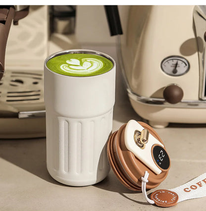 Smart Thermos Mug with Temperature Display – Stainless Steel