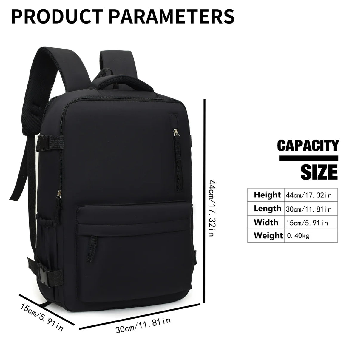 Custom Photo & Name Laptop Backpack - Personalised Large Capacity Travel Bag