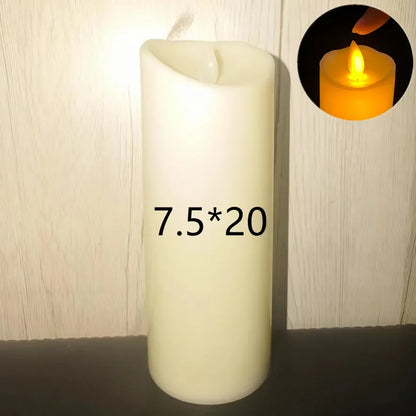 Flammenlose LED-Stumpenkerzen mit Batterien | 8 Größen | Warmes Flackern | Hochzeits- & Partydeko