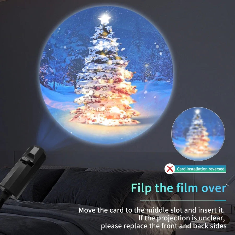 USB Projector Night Light – Christmas, Halloween & Planet Film Discs