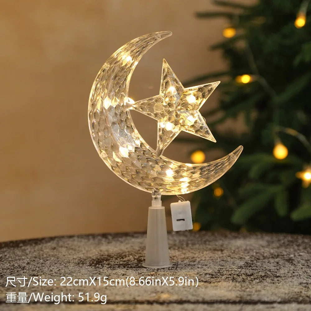 Glitter Star Christmas Tree Topper – 15 cm Sparkling Star Ornament