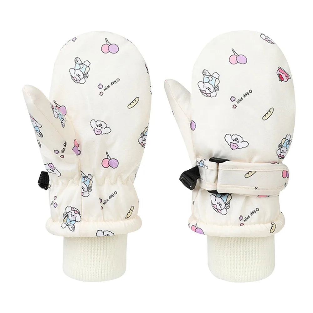 Little Kids' Thickened Snow Gloves – Water-Resistant (Ages 2–6)