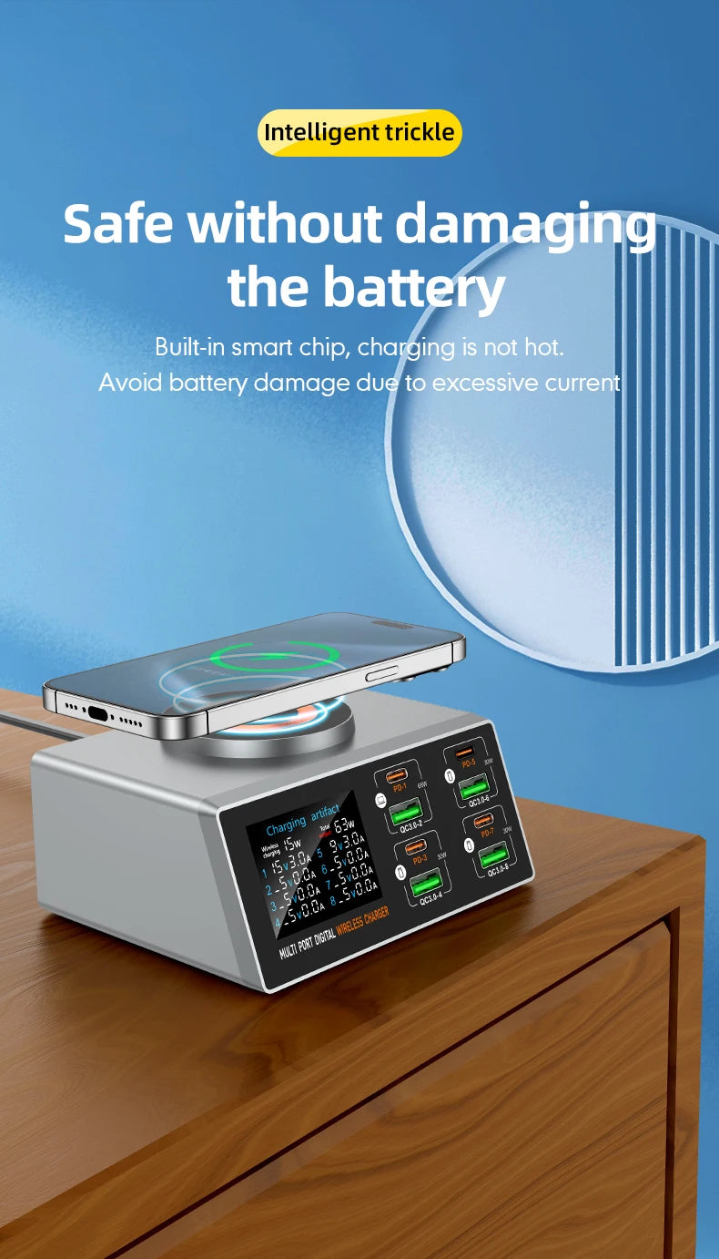 140W 8-Port USB-C PD & QC Fast Charger