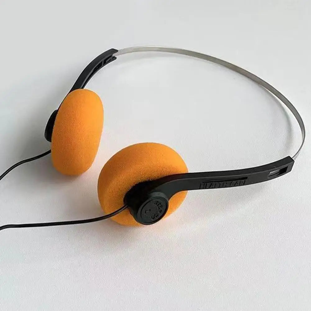 Retro Wired On-Ear Headphones – Lightweight Vintage Style