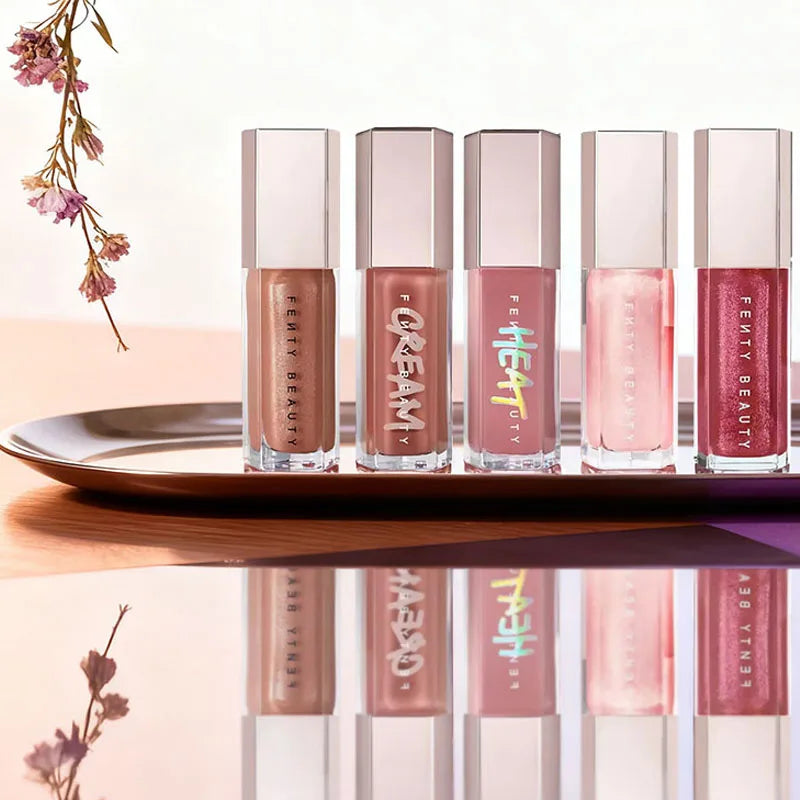 New Fashion Fenty Beauty Lip Gloss Multicolor Moisten Shine Glitter Lip Plumper Makeup Beginner Liquid Lipstick Makeup Cosmetics