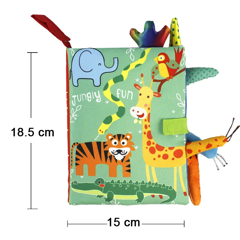 Baby Soft Cloth Book – Crinkle Sensory Book for 0–12 Months