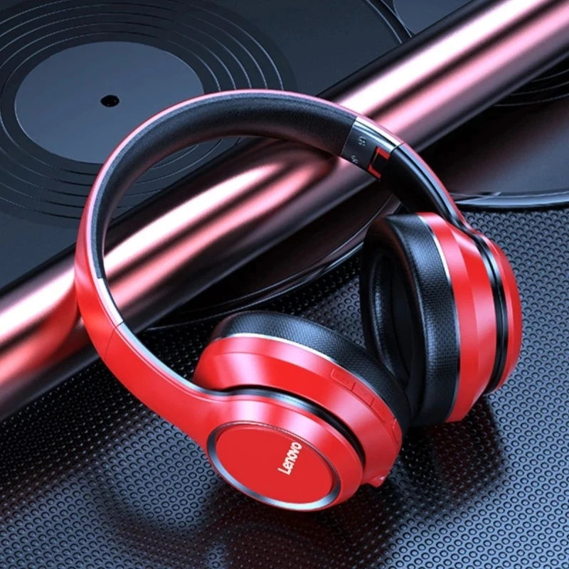 Lenovo HD200 Foldable Bluetooth Headphones – Over-Ear Wireless Headset with Mic