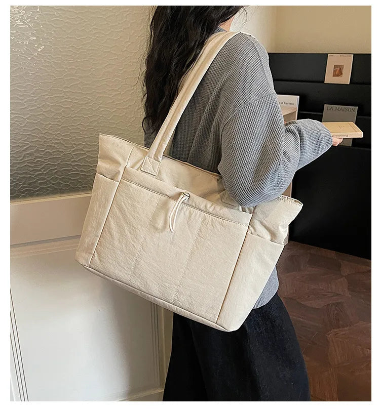 Women's Quilted Laptop Tote 13.3"-16" - Lightweight Travel Shoulder Bag
