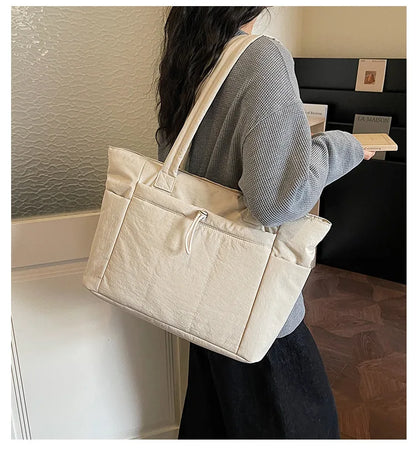 Borsa tote trapuntata da donna per laptop 13,3"-16" - Borsa a spalla da viaggio leggera