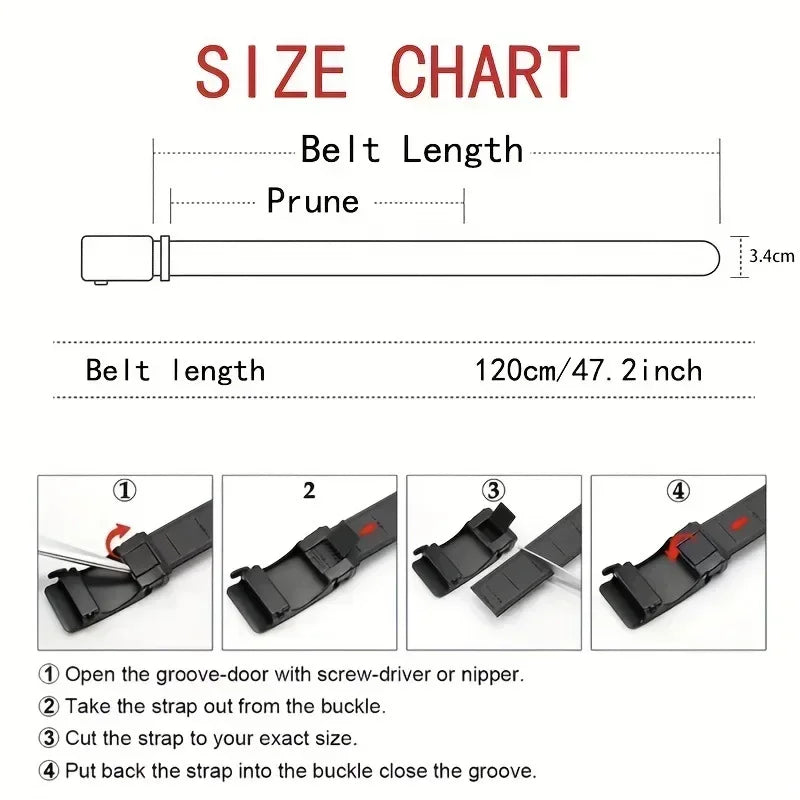 Automatic Buckle Canvas Belt for Men – Casual Outdoor & Work Belt