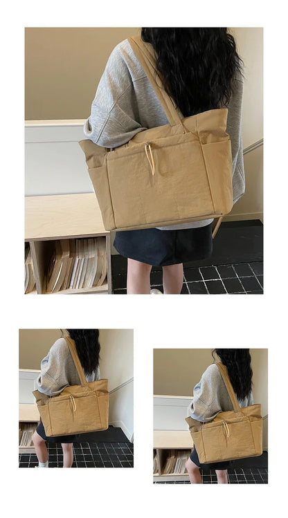 Borsa tote trapuntata da donna per laptop 13,3"-16" - Borsa a spalla da viaggio leggera