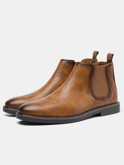 Herren-Chelsea-Boots im Slip-on-Stil mit eckiger Zehenpartie