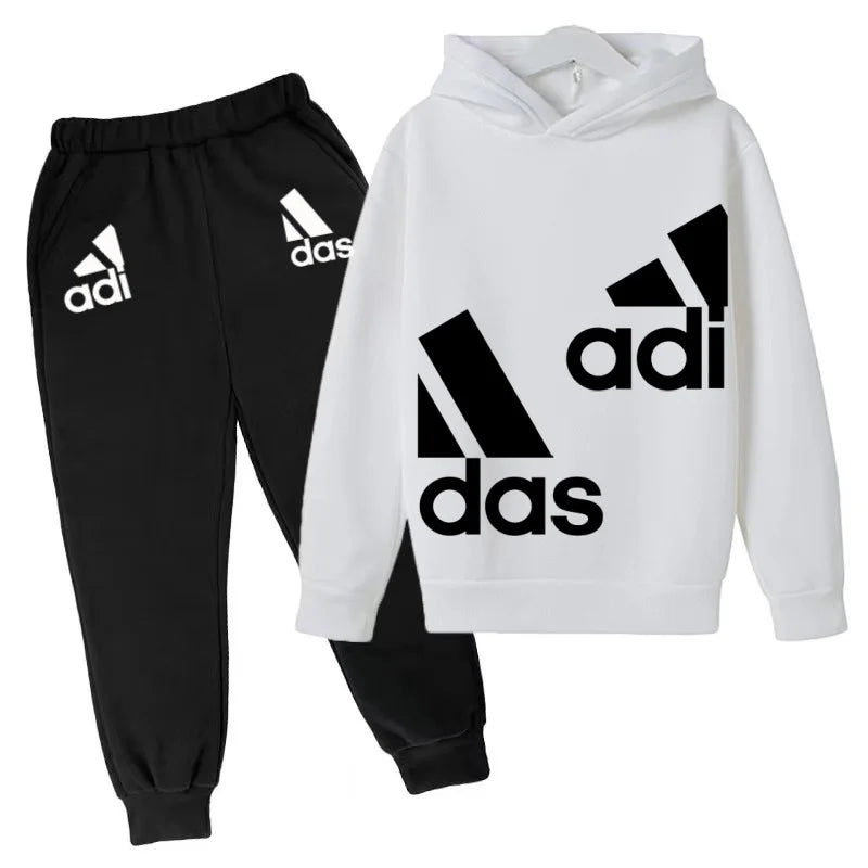 Kids' Printed Sweatshirt & Pants Set - 2-Piece Casual Sports Outfit, Ages 3-12
