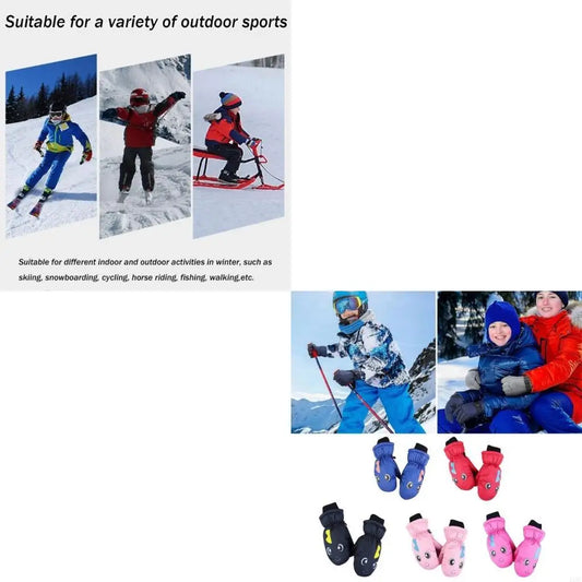 Kids' Printed Ski Mittens – Warm Snow Mittens for Ages 3–6
